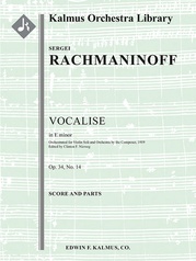 Vocalise, Op. 34, No. 14 in E minor [composer 1919's transcription]