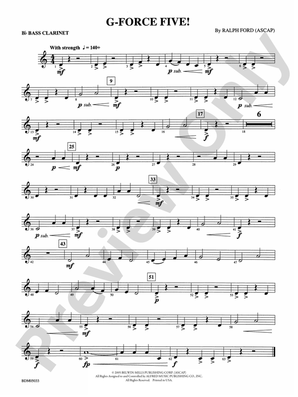 GForce Five! Bflat Bass Bflat Bass Part