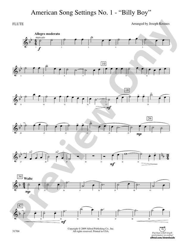 American Song Settings, No. 1: Flute