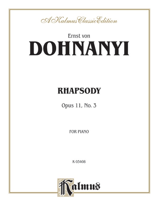 Rhapsody, Opus 11, No. 3