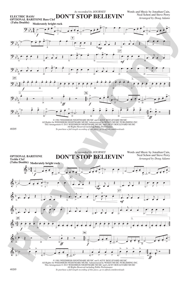 Don't Stop Believin': Electric Bass