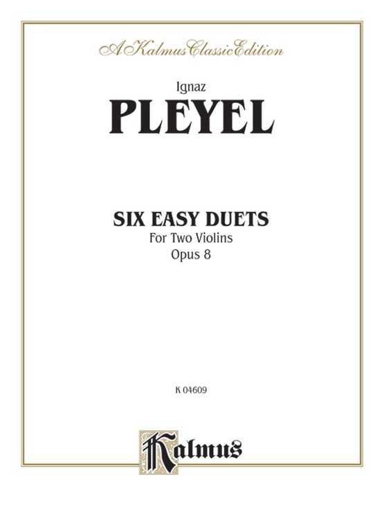 Pleyel: Six Easy Duets, Op. 8
