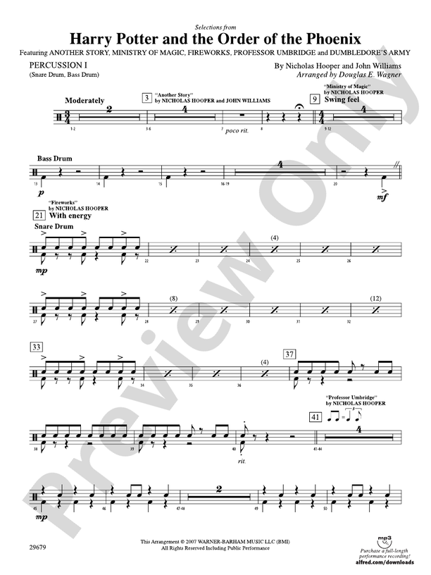 Harry Potter and the Order of the Phoenix, Selections from 1st