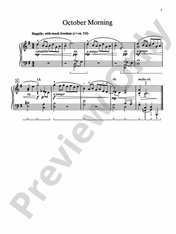 October Morning - Piano Solo
