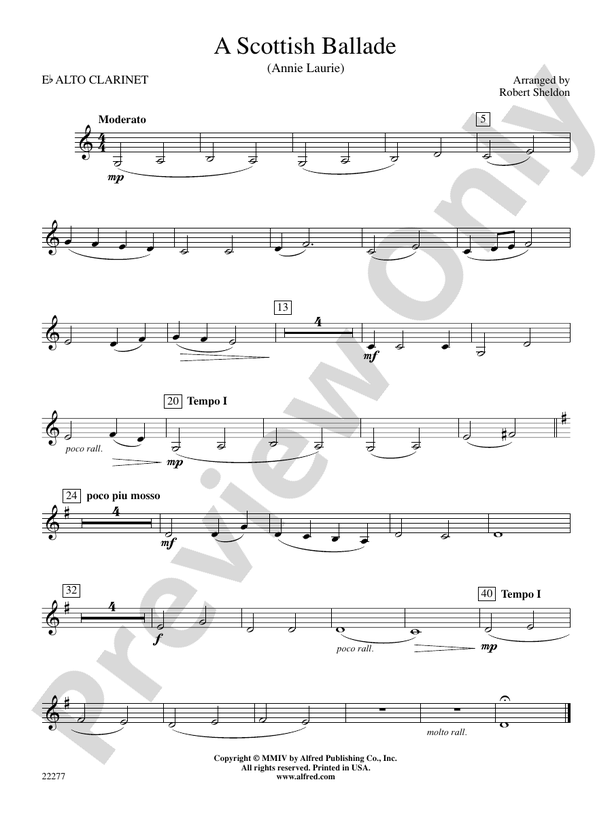 A Scottish Ballade Eflat Alto Eflat Alto Part