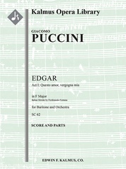 Edgar: Act I, Aria: Questo amor, vergogna mia (baritone)