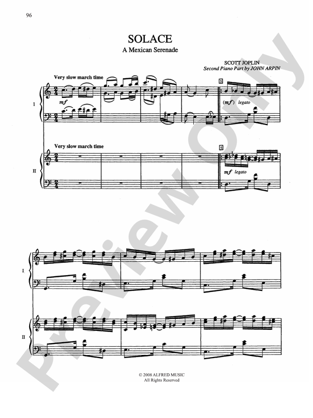 Solace - A Mexican Serenade - Piano Duo (2 Pianos, 4 Hands)