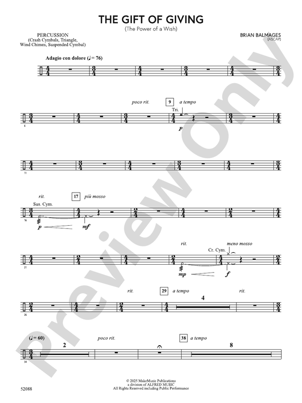 The Gift of Giving: 1st Percussion