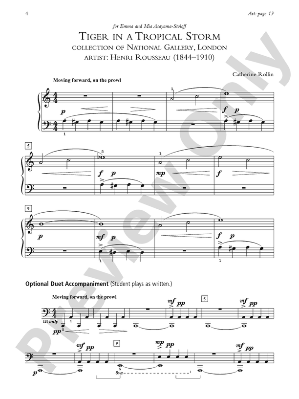 Tiger in a Tropical Storm - Piano Solo (with Optional Duet Accompaniments)