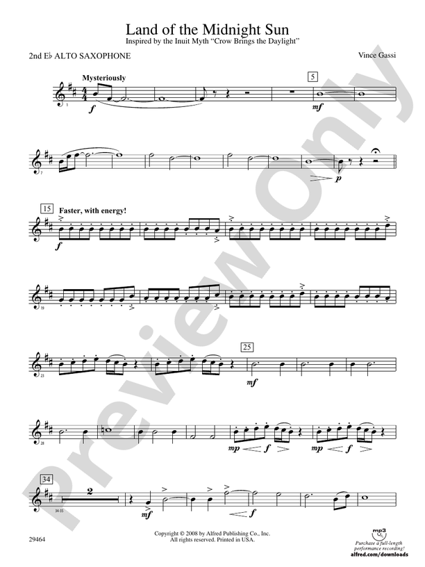 Land of the Midnight Sun: Concert Band Conductor Score & Parts: Vince Gassi  - Digital Sheet Music Download