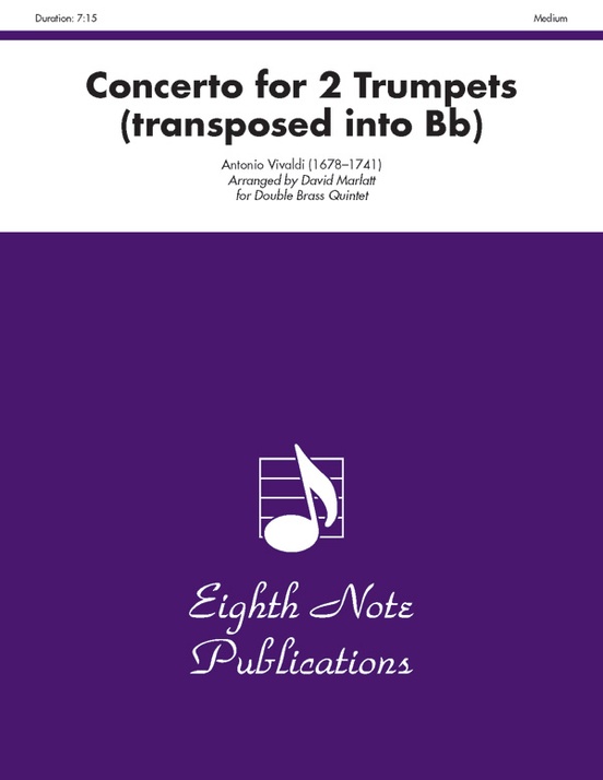 Concerto for 2 Trumpets (transposed into B-flat)