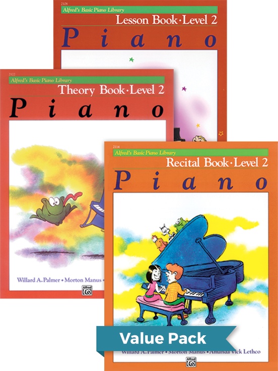 Alfred's Basic Piano Library Lesson, Theory, Recital 2 (Value Pack)