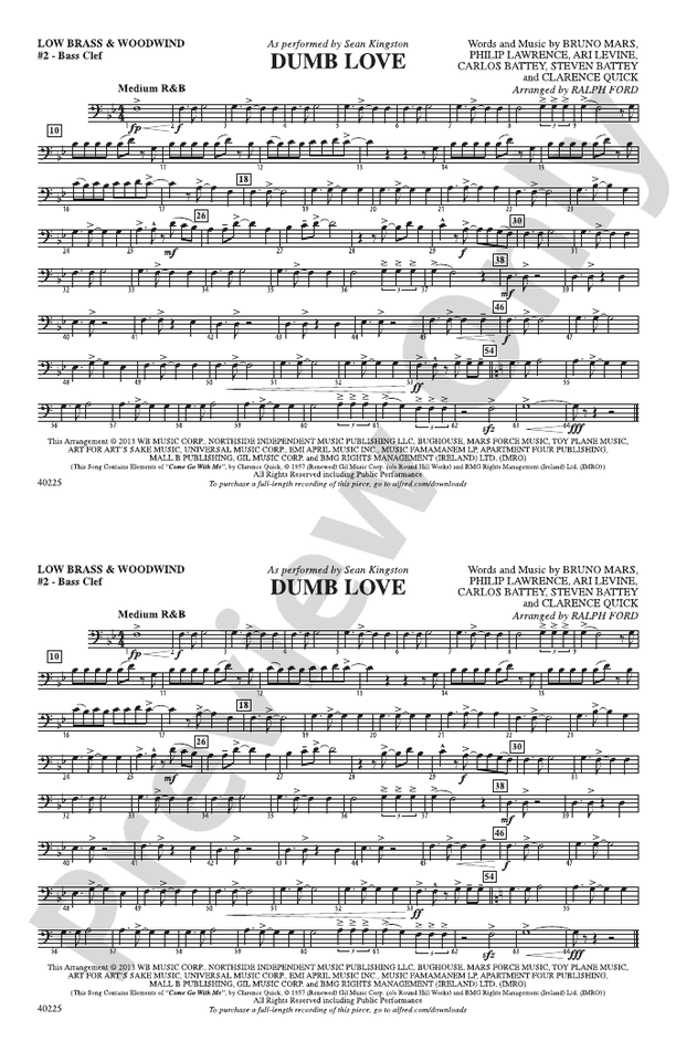 Dumb Love: Low Brass & Woodwinds #2 - Bass Clef