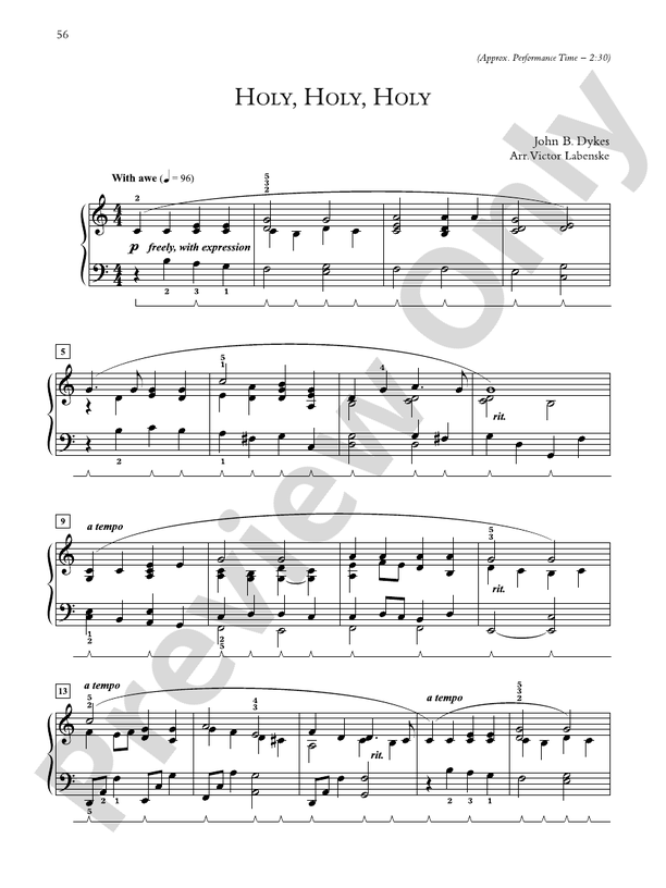 Holy, Holy, Holy - Piano Solo