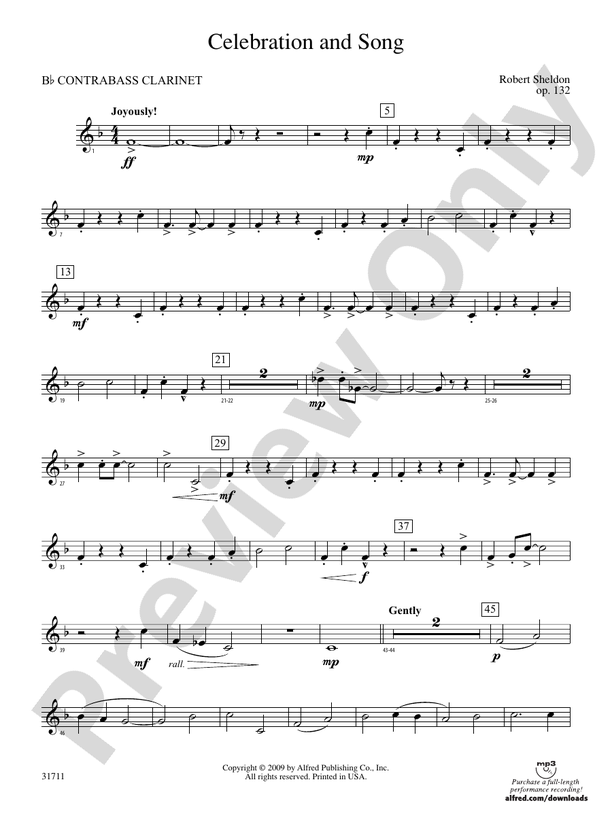 Celebration and Song (wp) Bflat Contrabass (wp) Bflat
