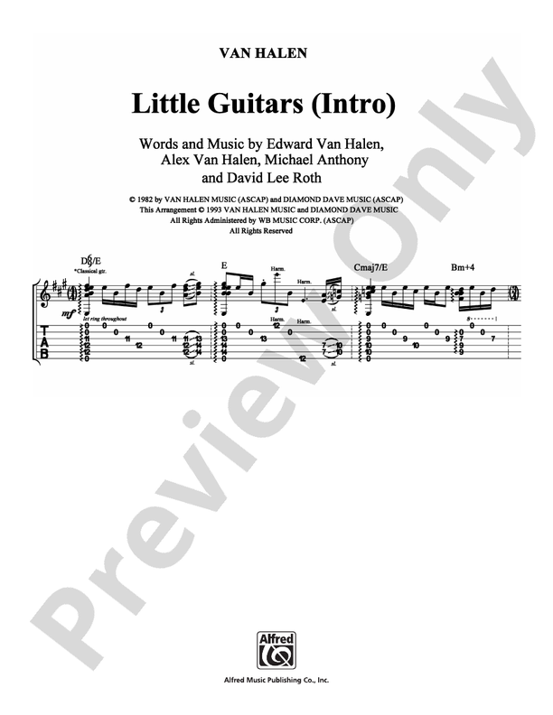 Little Guitars (Intro): Guitar TAB: Van Halen - Digital Sheet Music ...