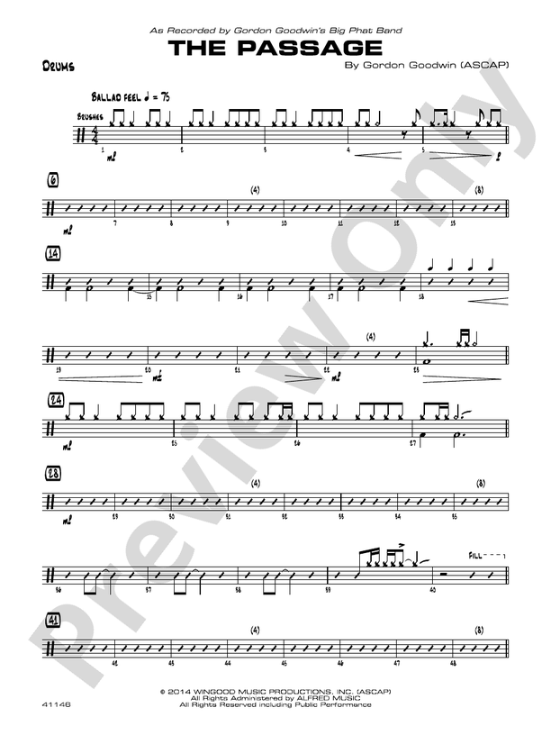 The Passage Drums Drums Part Digital Sheet Music Download