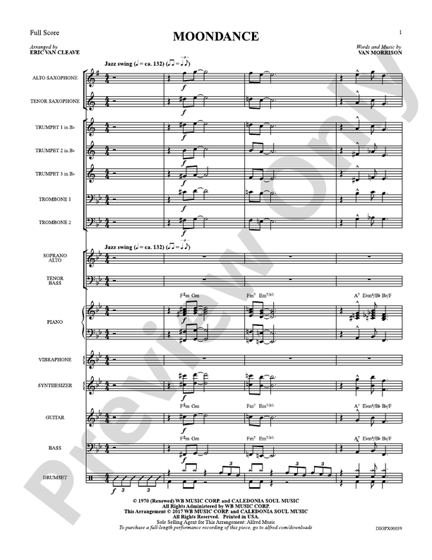 Moondance: Choral SoundPax: Van Morrison - Digital Sheet Music Download