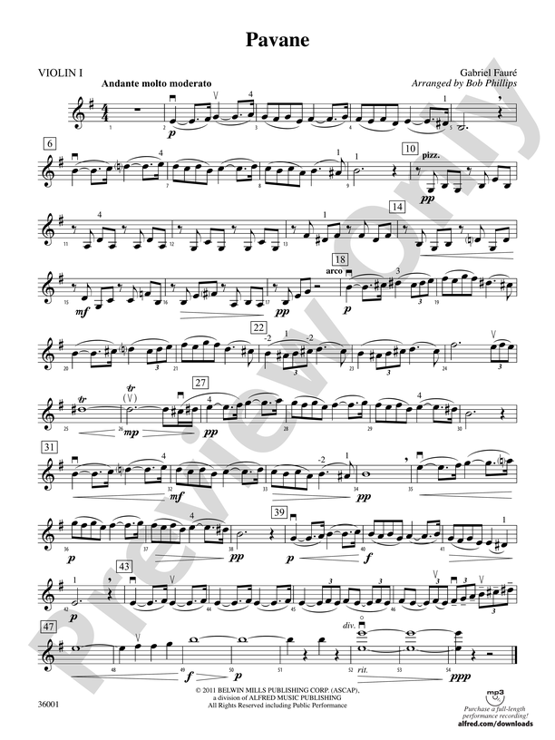 Pavane: 1st Violin