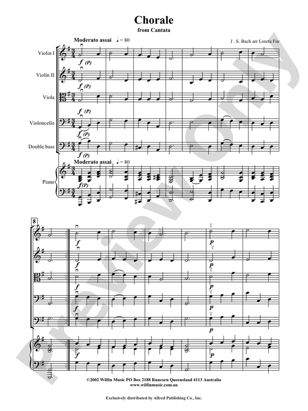 Chorale String Orchestra Conductor Score & Parts Digital Sheet Music
