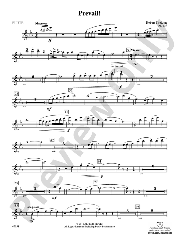 Prevail! Flute Flute Part Digital Sheet Music Download