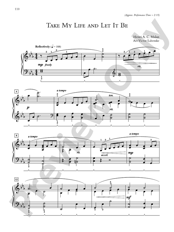 Take My Life and Let It Be - Piano Solo