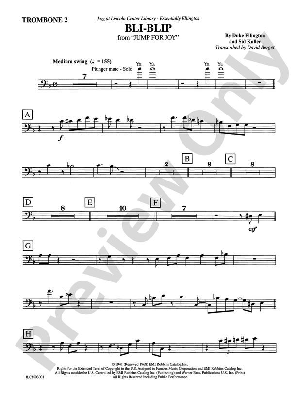 Bli-Blip (from Jump for Joy): 2nd Trombone