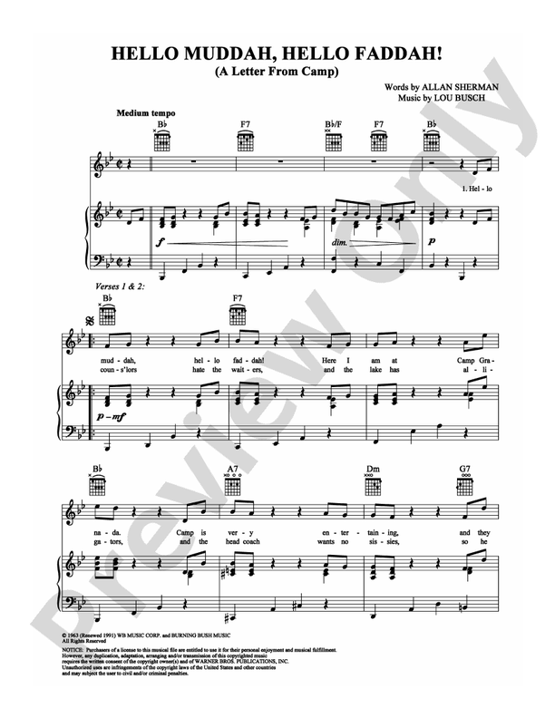 Hello muddah hello fadduh a letter from camp piano vocal chords
