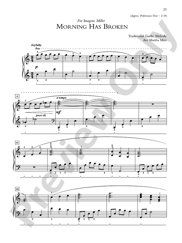Morning Has Broken - Piano Solo
