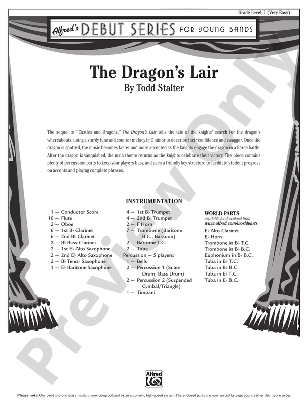 The Dragon's Lair: Score