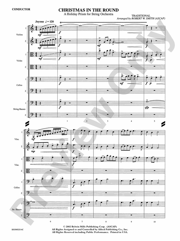 Christmas in the Round (A Holiday Prism for String Orchestra) Score