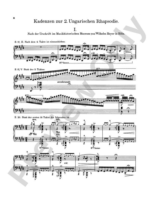 Liszt Hungarian Rhapsodies Volume I Nos 1 9 Kadenzen Zur 2 Ungarischen Rhapsodie Part 8759
