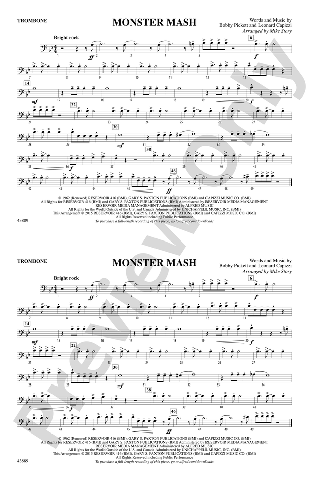 Monster Mash: 1st Trombone