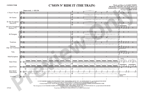 C'mon n' Ride It (The Train): Score: Marching Band Score - Digital ...