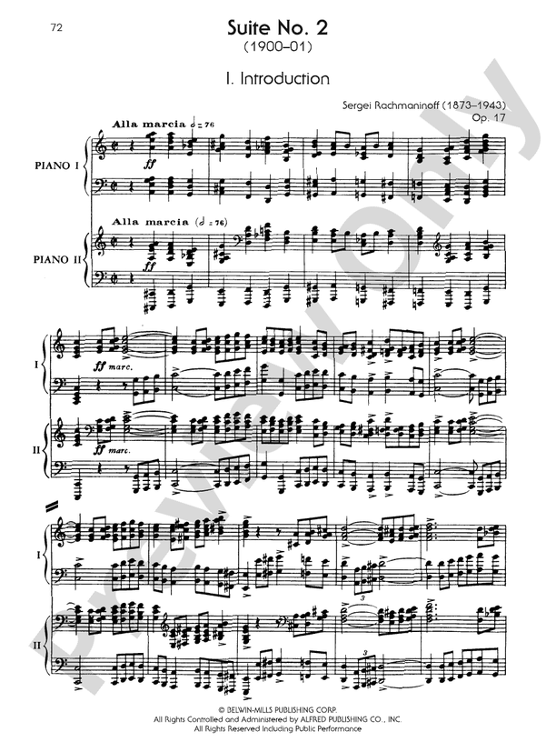 Suite No. 2, Opus 17 - I. Introduction - Piano Duo (2 Pianos, 4 Hands)