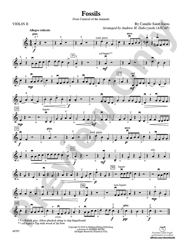 Fossils: 2nd Violin: 2nd Violin Part - Digital Sheet Music Download