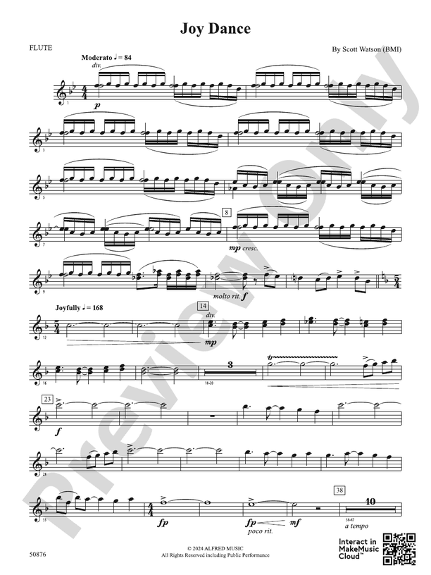 Joy Dance: Flute: Flute Part - Digital Sheet Music Download