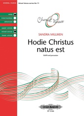 Hodie Christus natus est for SSATB and Percussion