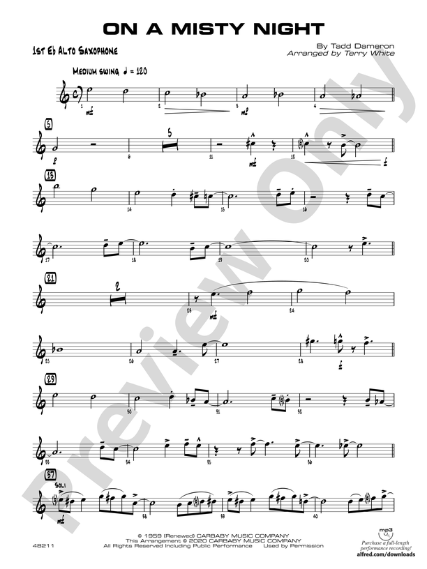 On a Misty Night: E-flat Alto Saxophone