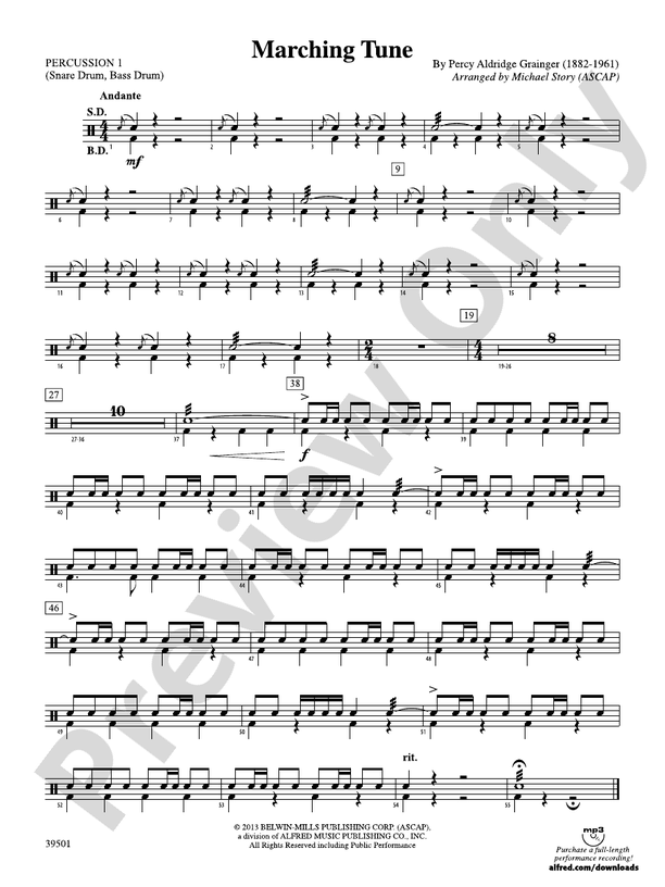 Marching Tune 1st Percussion 1st Percussion Part Digital Sheet