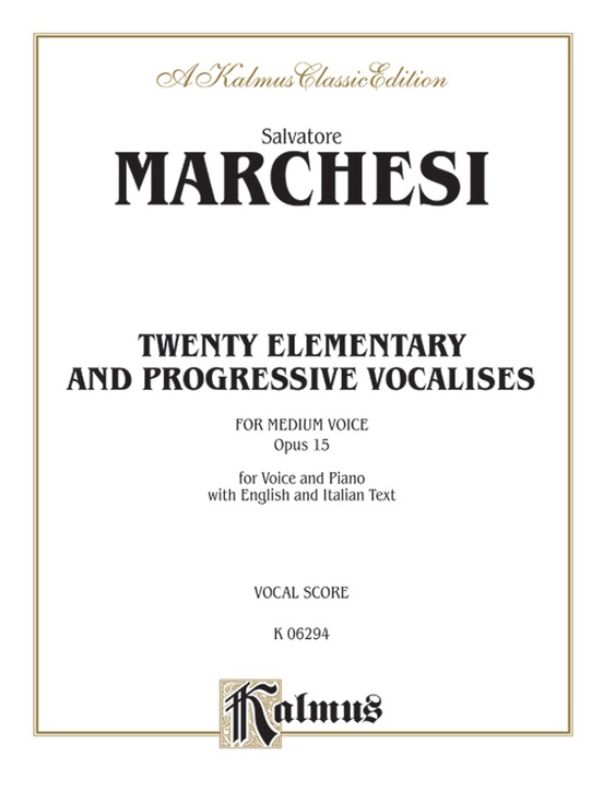 Twenty Elementary and Progressive Vocalises, Opus 15