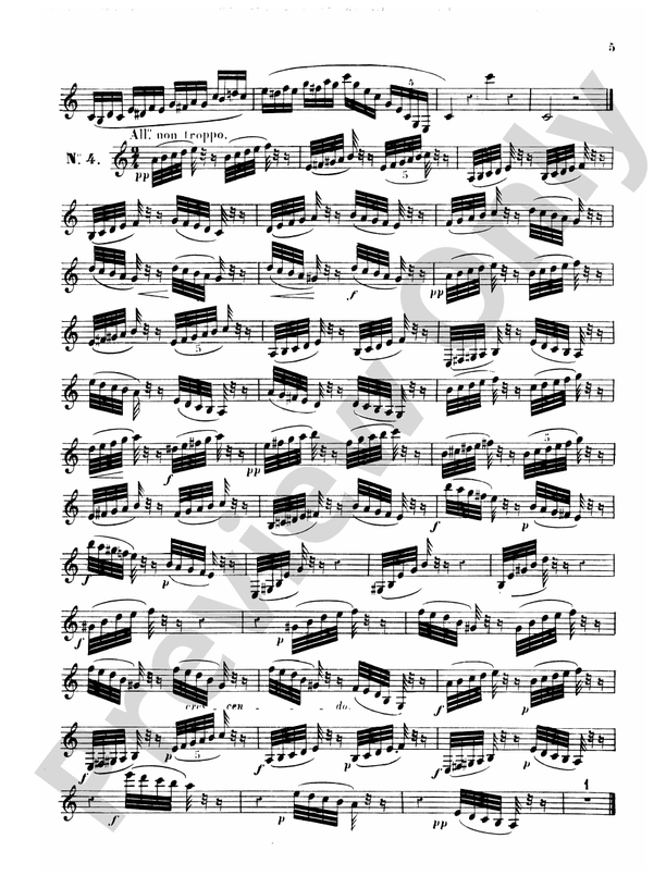 Klosé Thirty Etudes after H. Aumont Etude No. 4 Part Digital Sheet