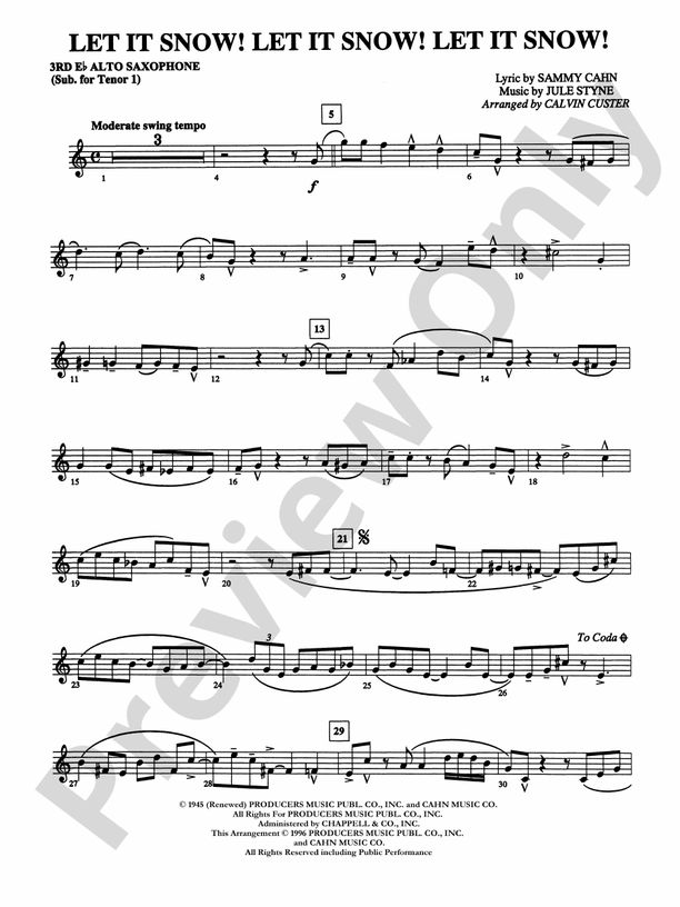 Let It Snow! Let It Snow! Let It Snow!: 3rd E-flat Alto Saxophone: 3rd ...