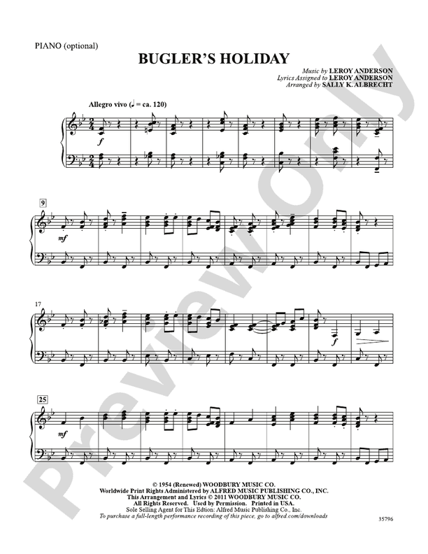 Bugler's Holiday Piano Piano Part