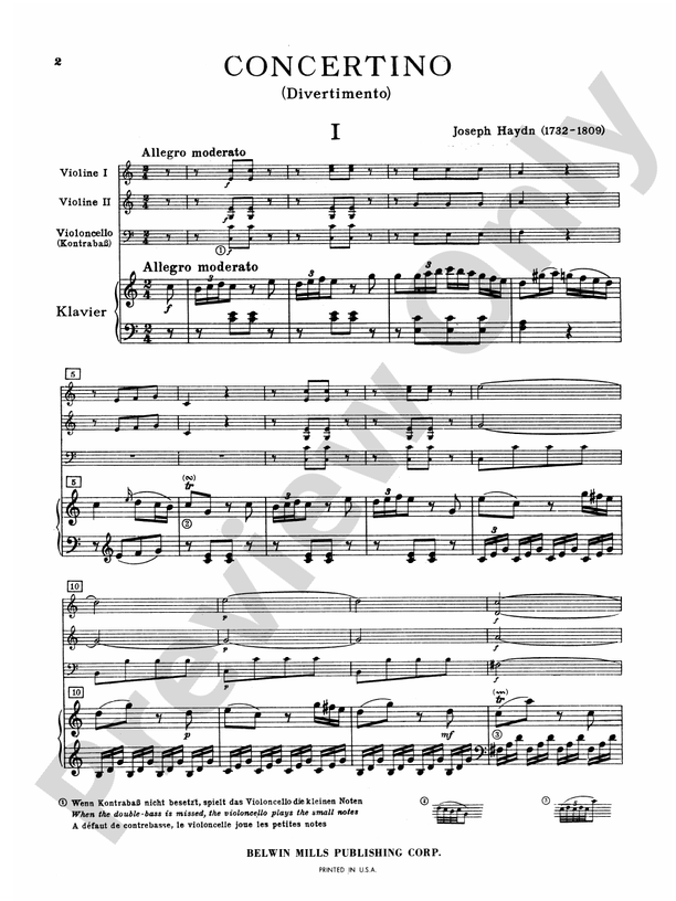 Haydn: Concertino in C Major