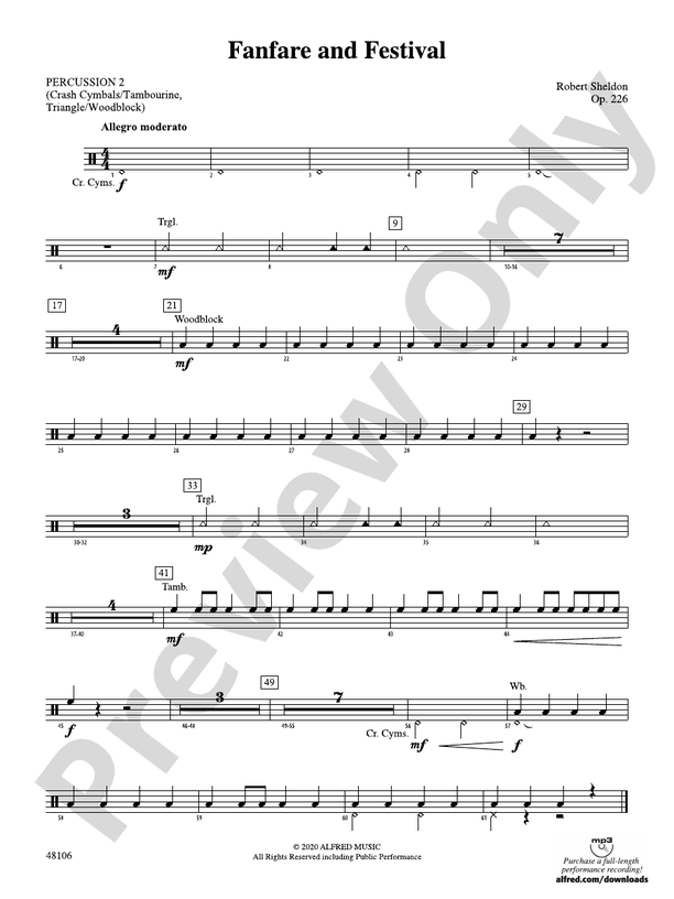 Fanfare and Festival: 2nd Percussion: 2nd Percussion Part - Digital ...