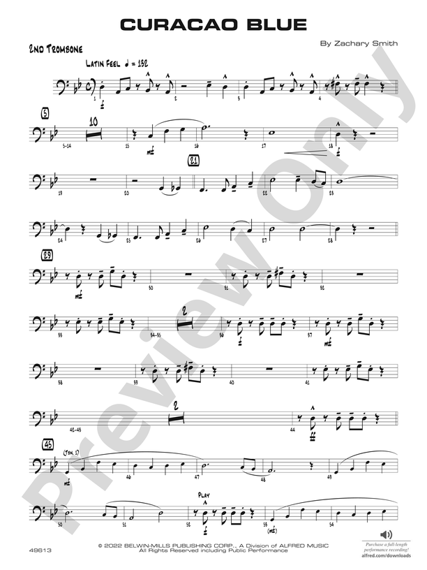 Curacao Blue: 2nd Trombone