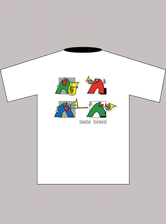Taste Brass! T-Shirt: White (Children's Medium)