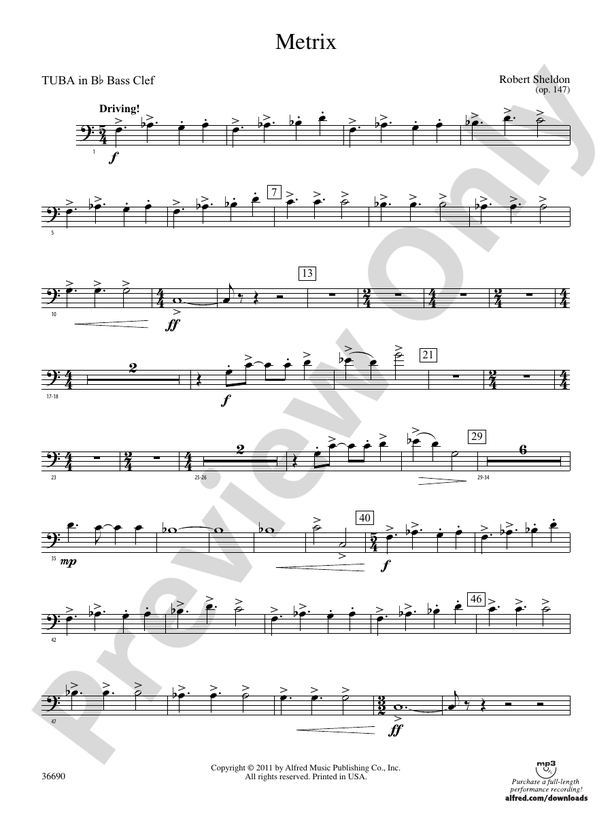 Metrix: (wp) B-flat Tuba B.C.: (wp) B-flat Tuba B.C. World Part ...