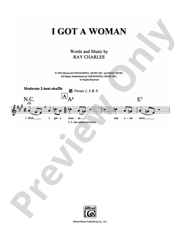 I Got A Woman Lead Sheet Ray Charles Digital Sheet Music Download I got a woman lead sheet ray charles digital sheet music download